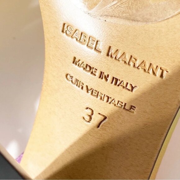 New Isabel Marant Aliza Metallic Leather Sandals in Metallic Pink - Picture 10 of 10